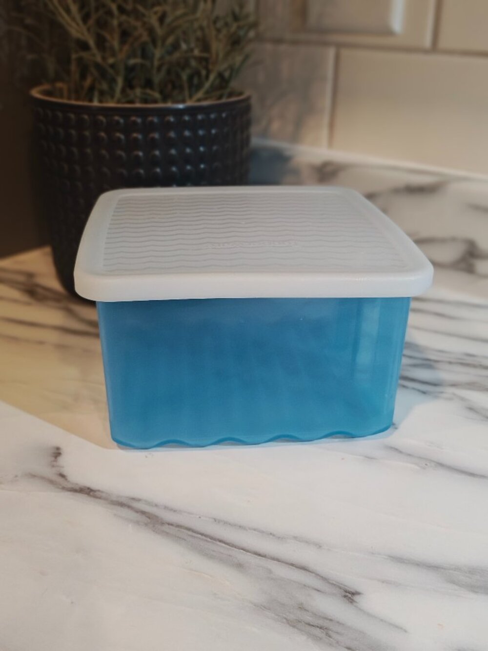 Tupperware FridgeSmart Small 4.5 Cup Produce Storage Container 3993a-4 Blue - Picture 3 of 8